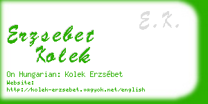 erzsebet kolek business card
